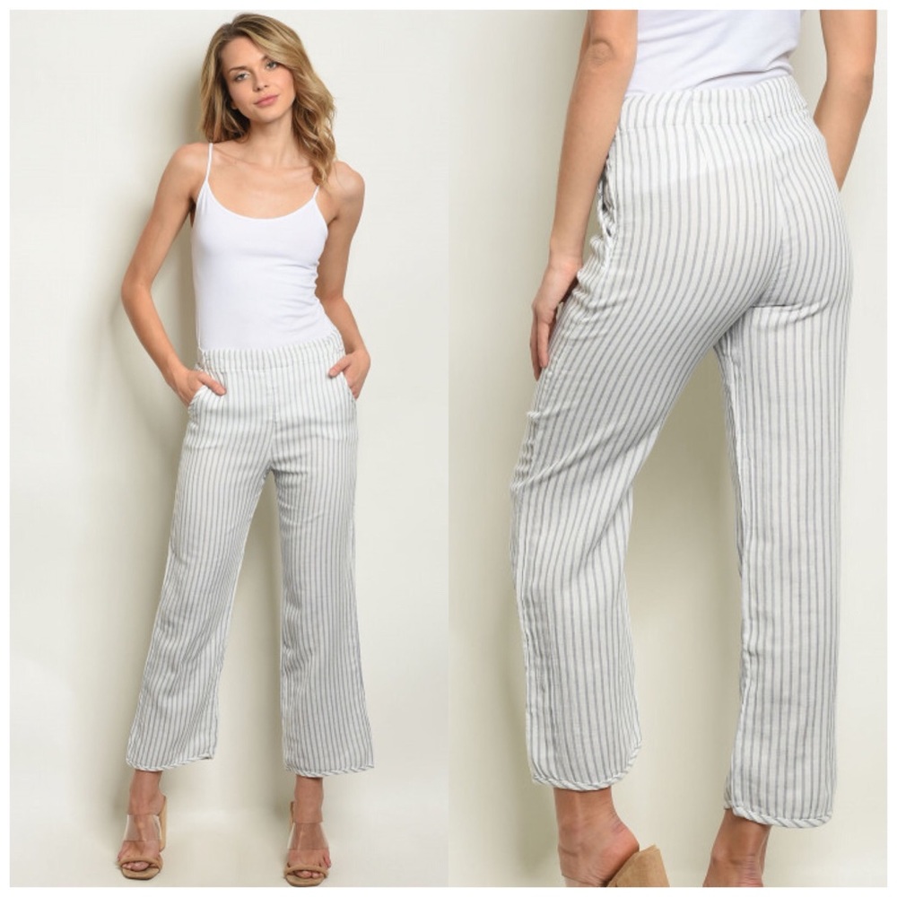 3-PACK White Stripe Pants
